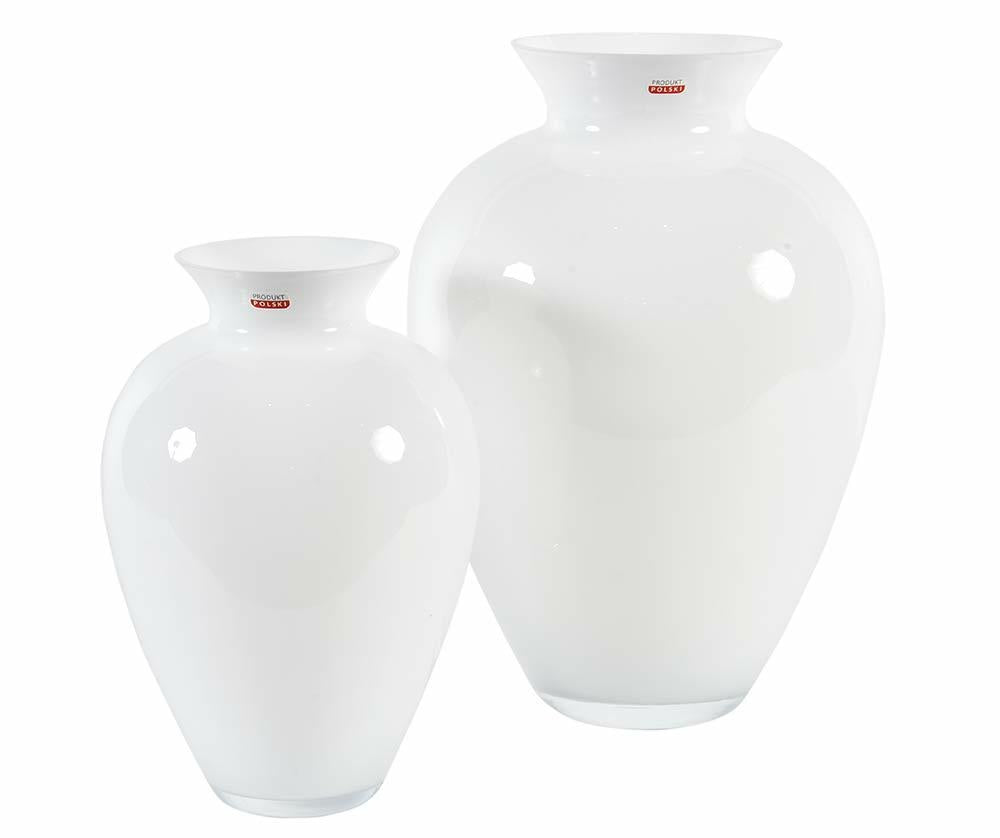 Vase en verre blanc  BOHEME 1M