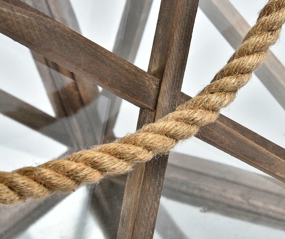 Très grande LANTERNE 45 cm en bois recyclé 3A