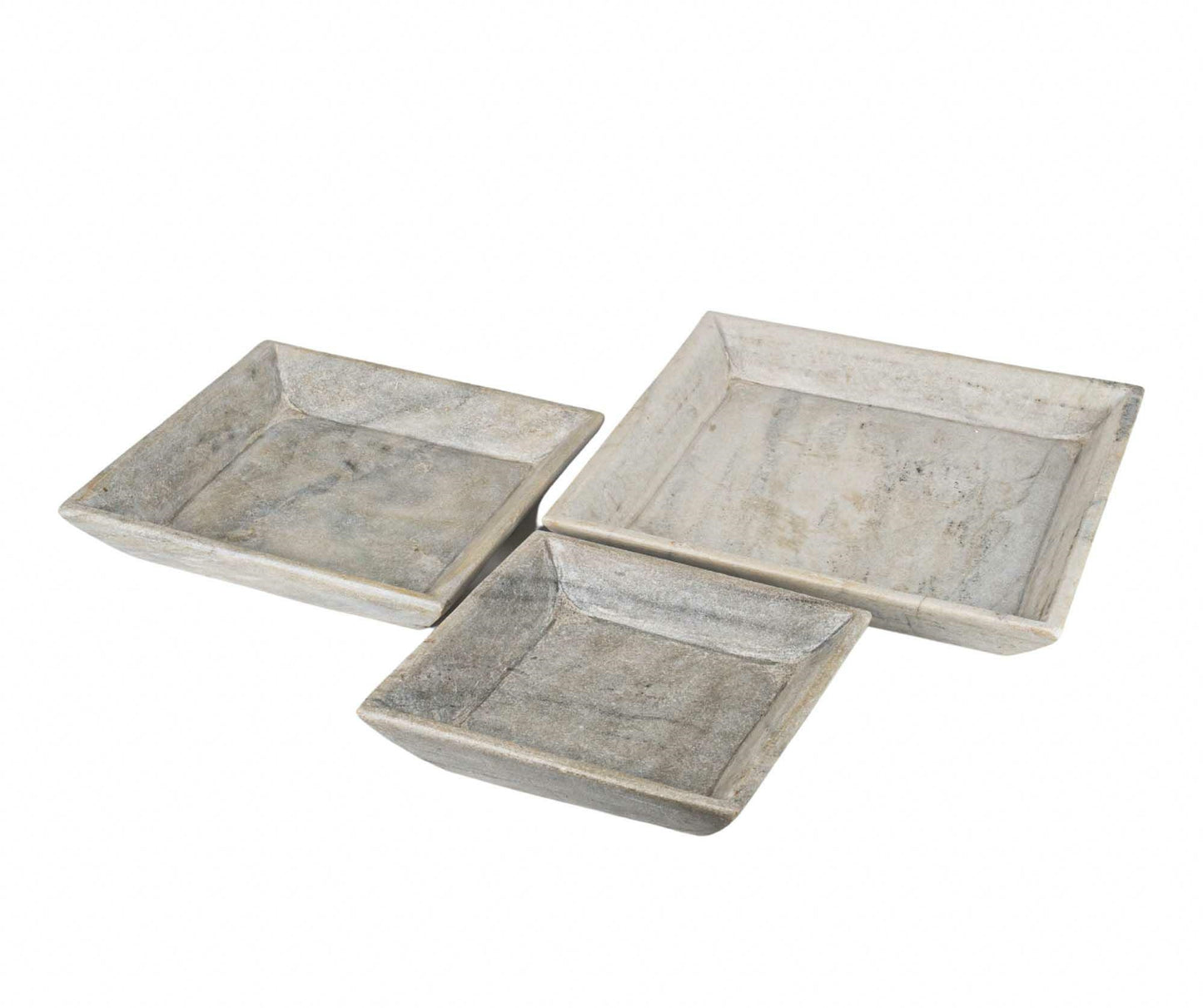 Ensemble de 3 plateaux en marbre MARBELLA