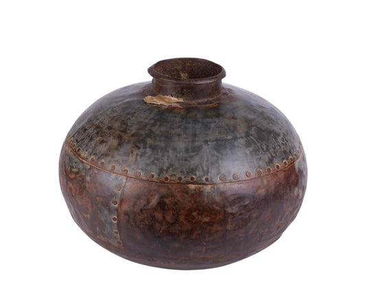 Vase en métal recyclé et patiné GLOBO 6