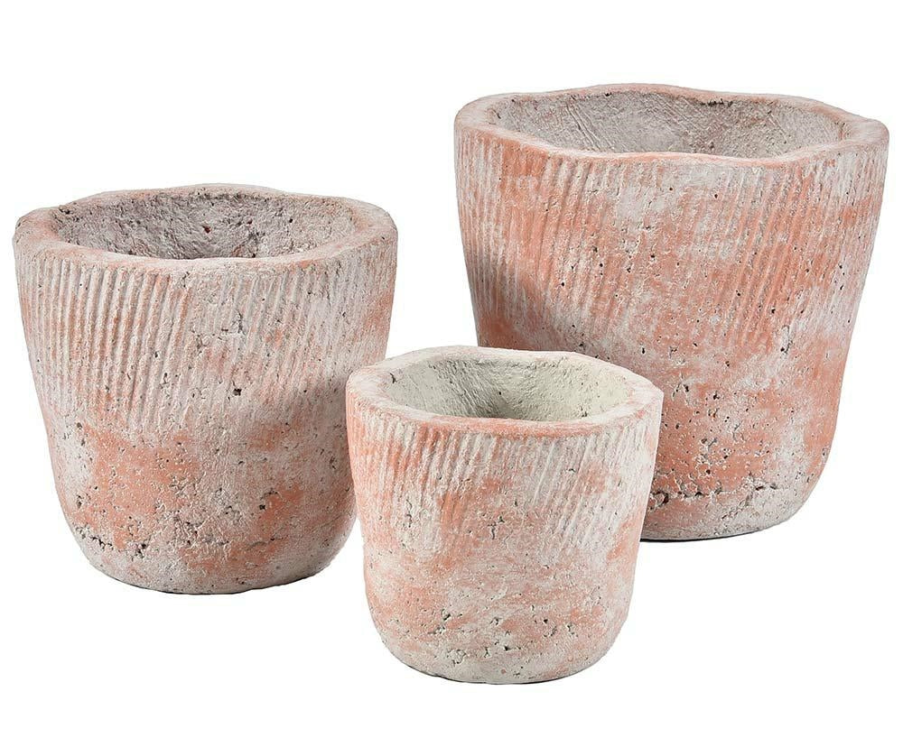 Cache pot en béton brut brique ROMA C petit