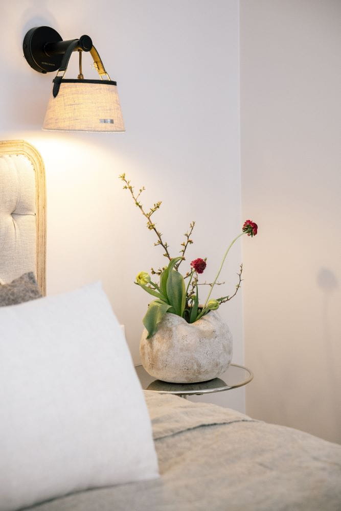 Vase rond en céramique mat TOLEDO beige 18.5cm