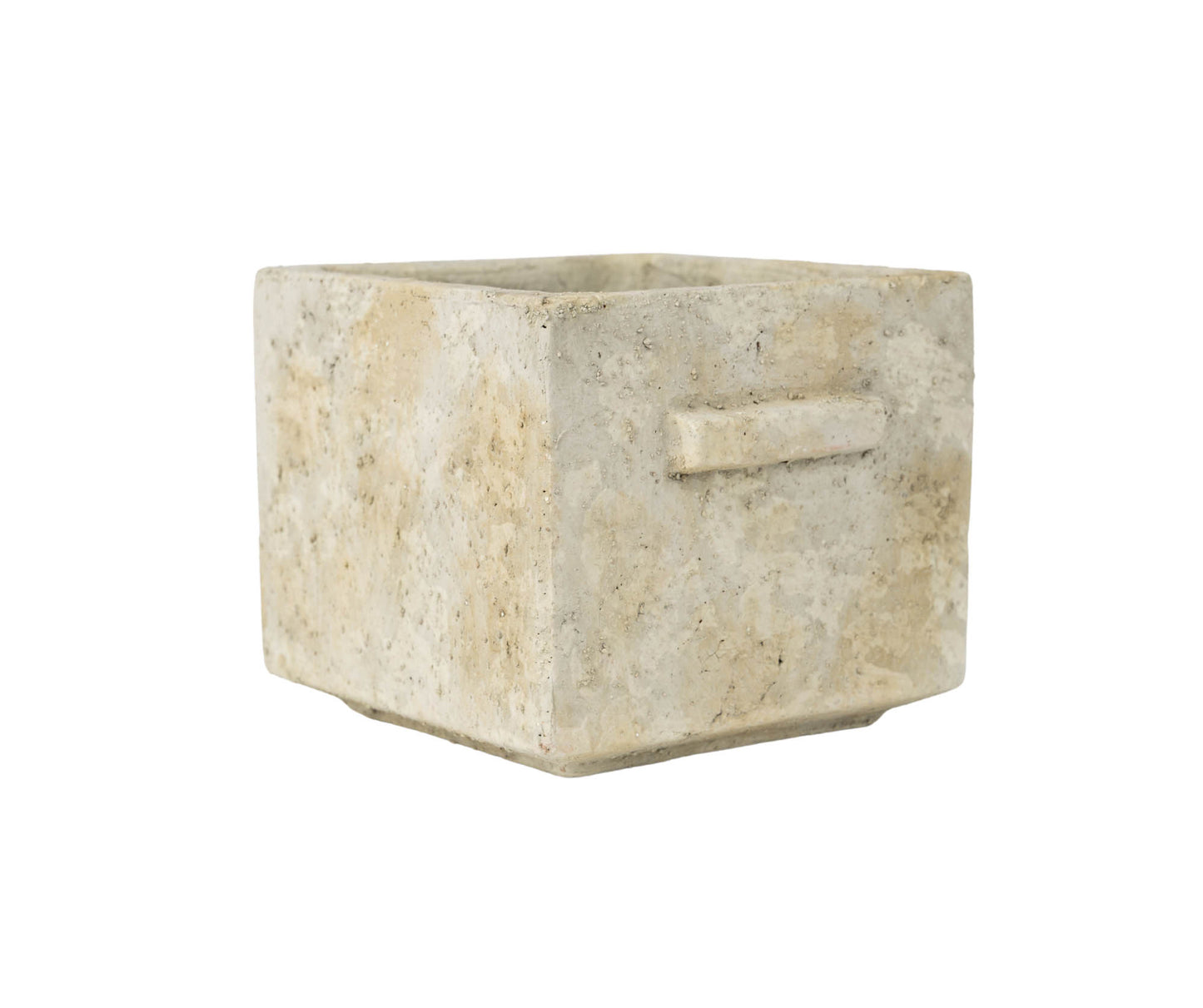 Cache pot de forme carré en terre cuite brut naturel SIROCCO 1A