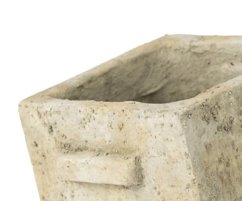 Cache pot de forme carré en terre cuite brut naturel SIROCCO 1A