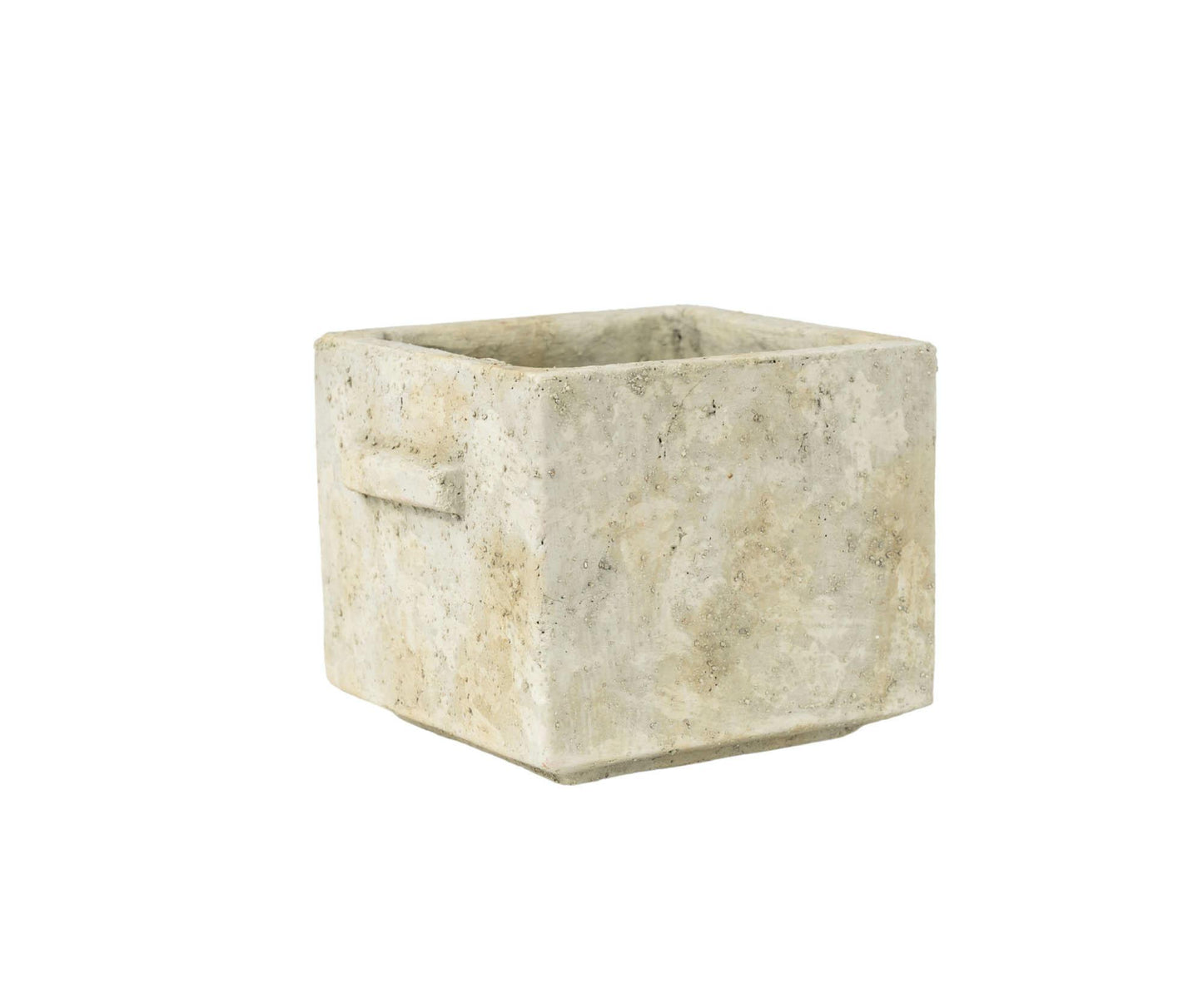 Cache pot de forme carré en terre cuite brut naturel SIROCCO 1B
