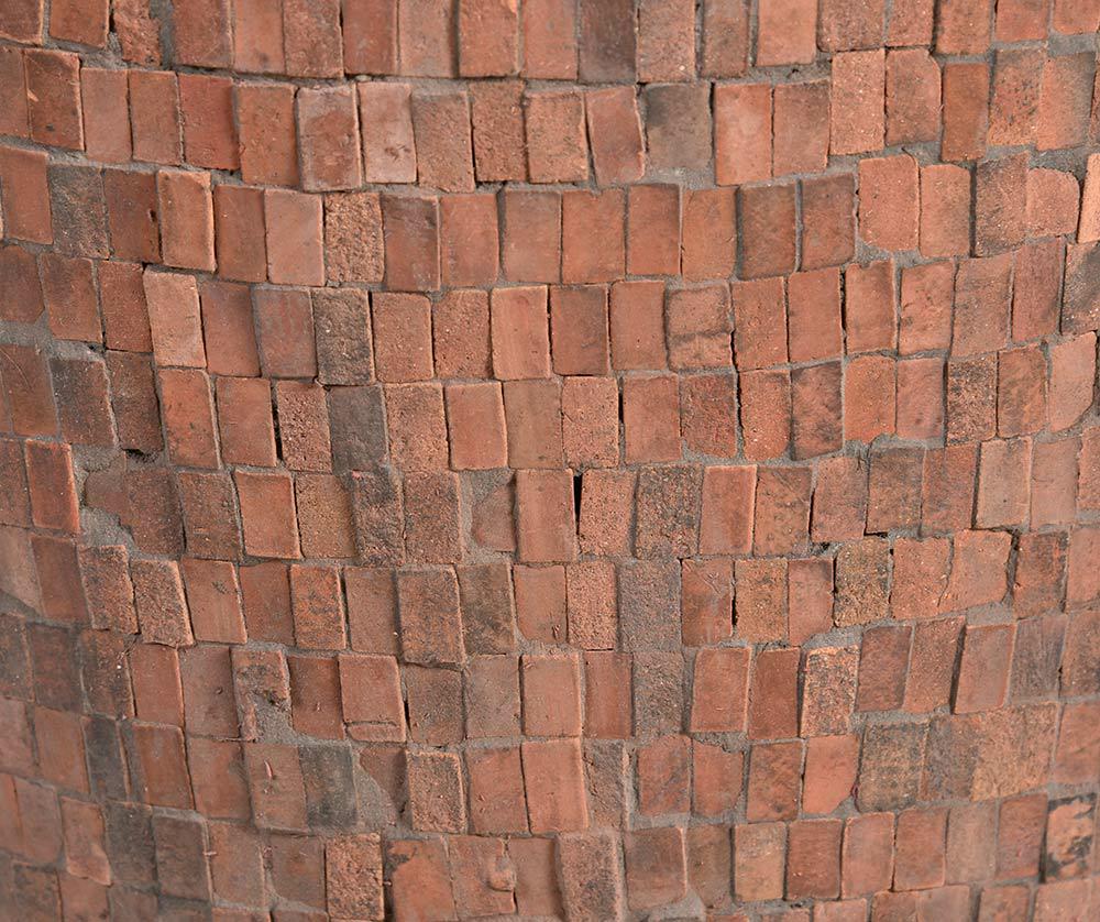 Vase en métal et tessons brique/brun/cuivre SIROCCO A