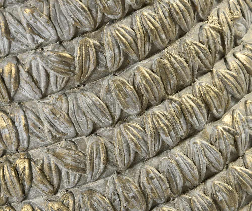 Cache pot en béton brut patiné vieil or TOLEDO 6A