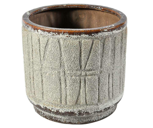 Pot en terre cuite brun/lin TOLEDO 2A