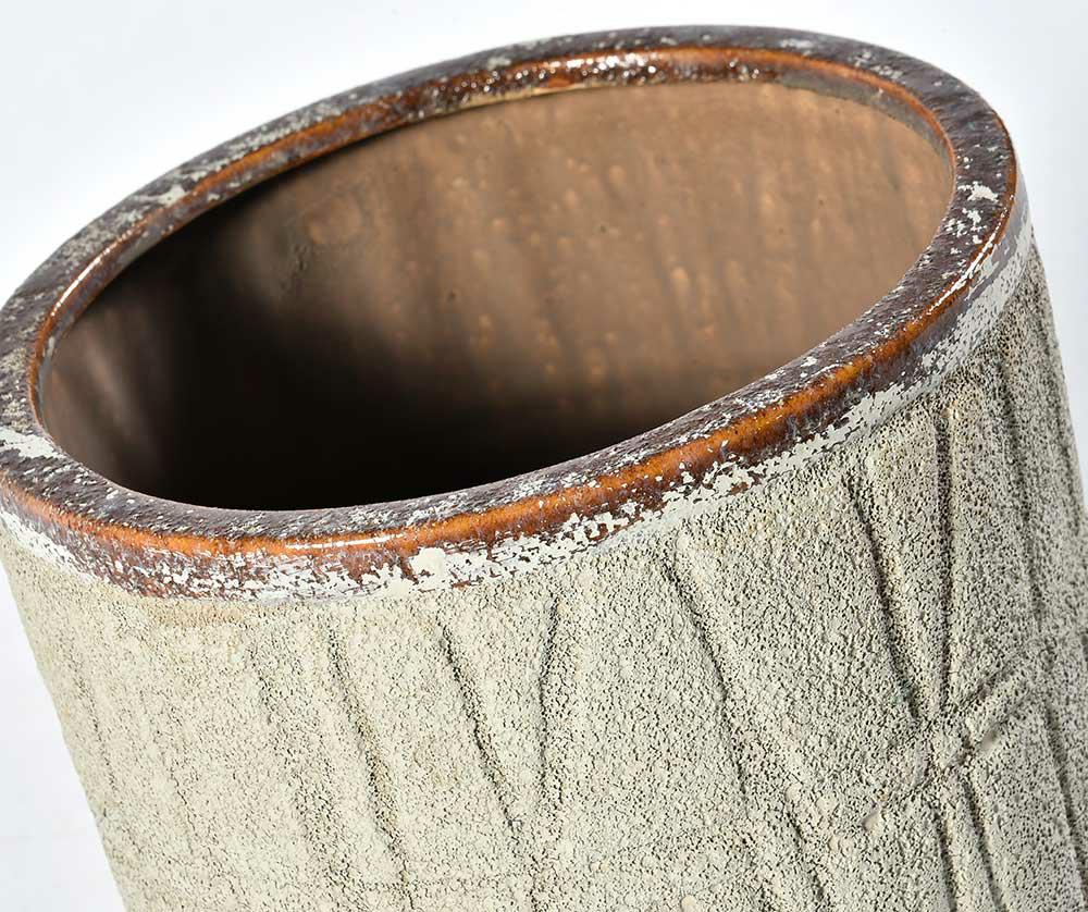 Pot en terre cuite brun/lin TOLEDO 2A