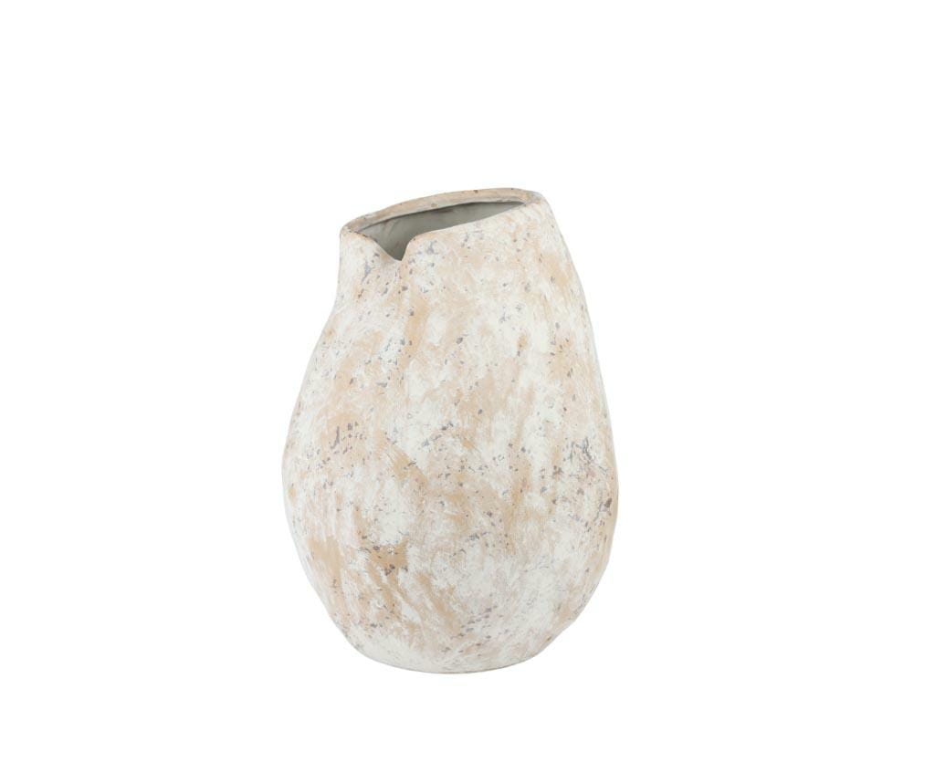 Vase haut en céramique mat TOLEDO beige 29.5cm