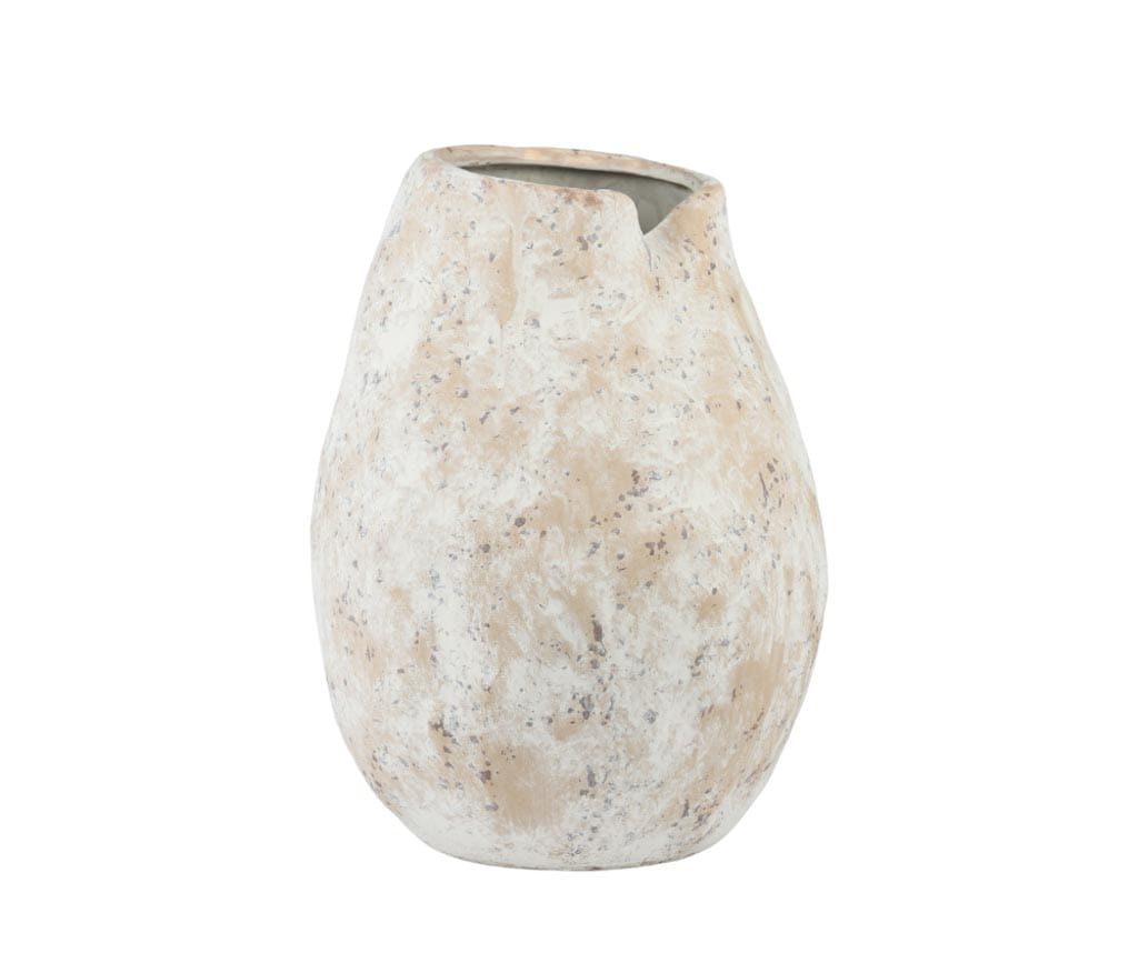 Vase haut en céramique mat TOLEDO beige 29.5cm