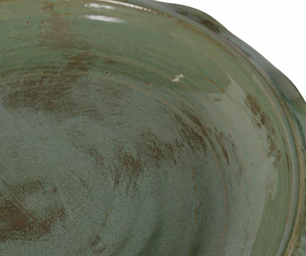 Plat en céramique émaillée vert VERONA B