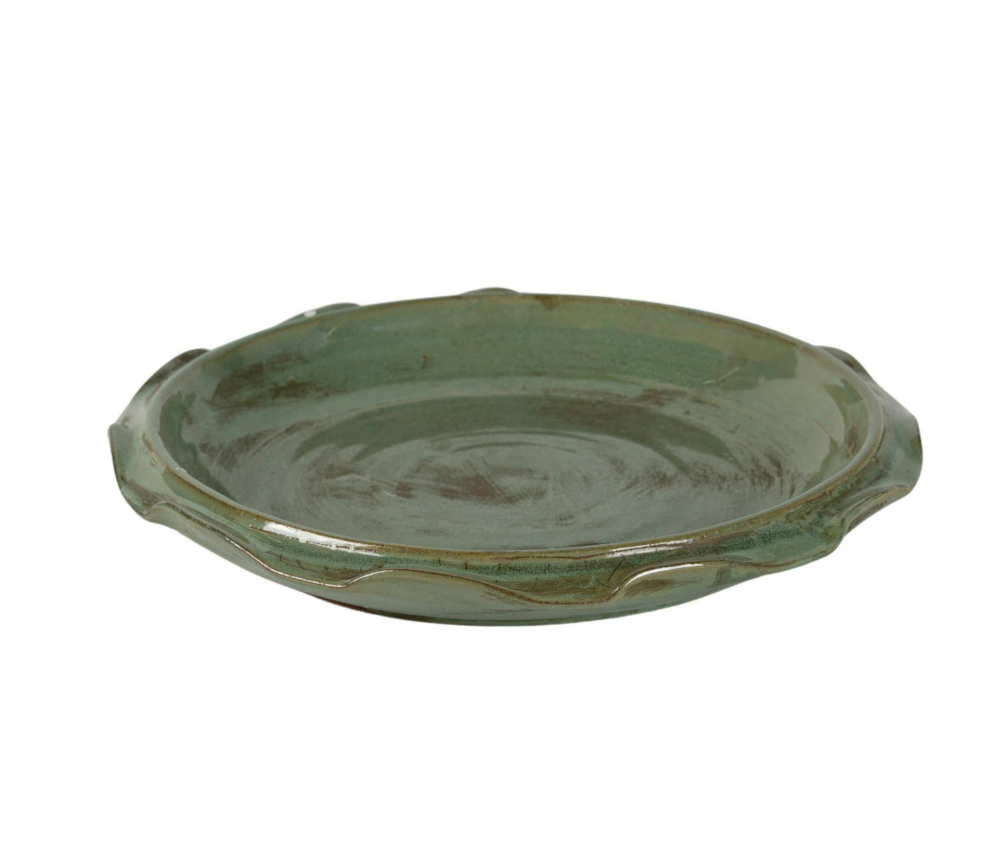 Plat en céramique émaillée vert VERONA B