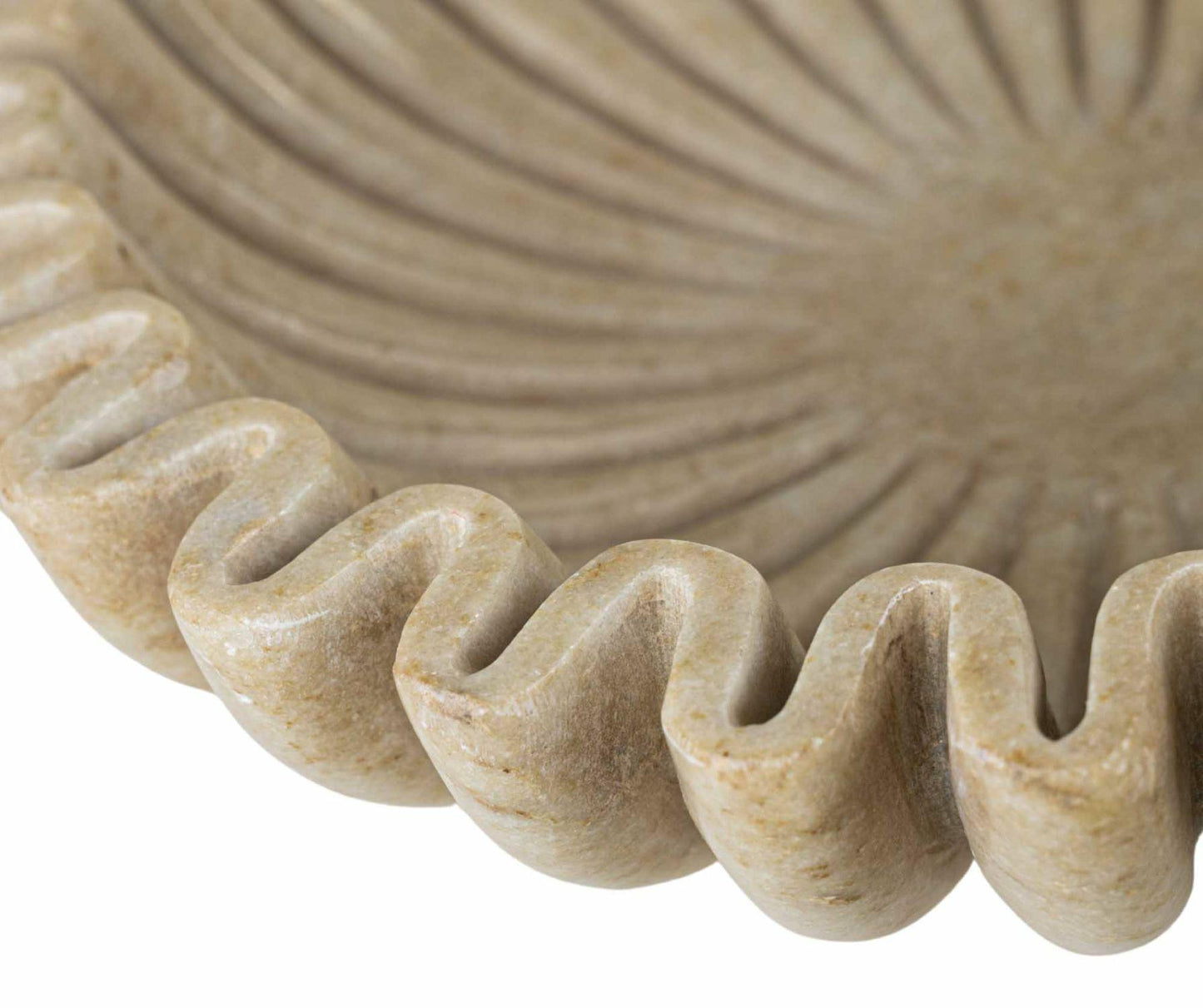 Coupe en marbre beige MARBELLA 31cm de diamètre