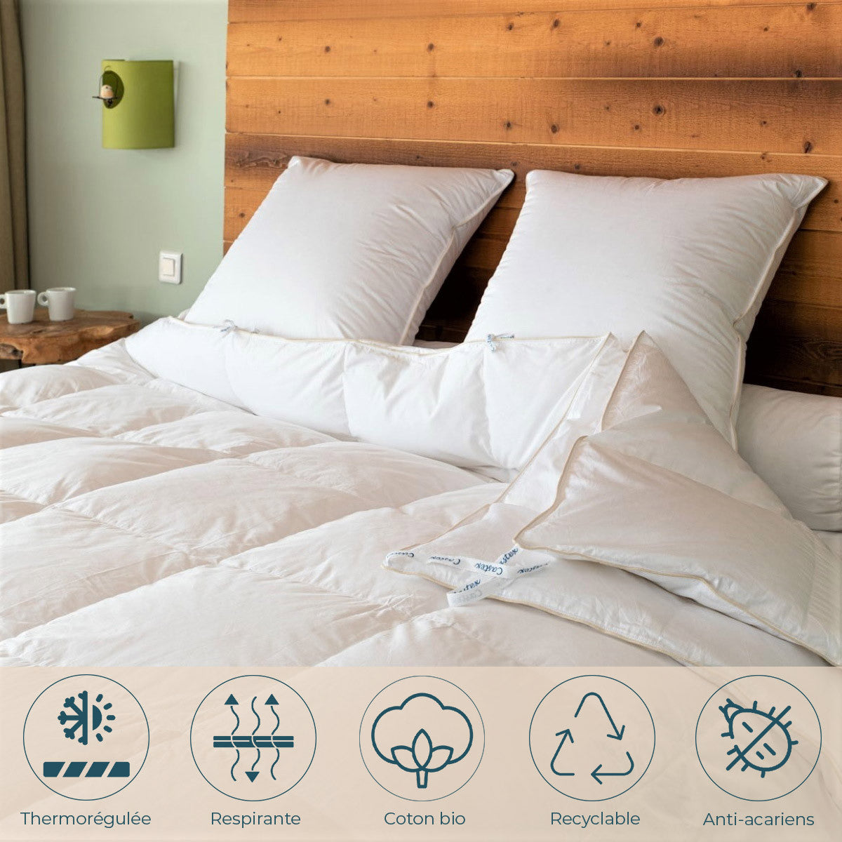 Couette king size 4 SAISONS canard, Taille couette: 280x240 cm