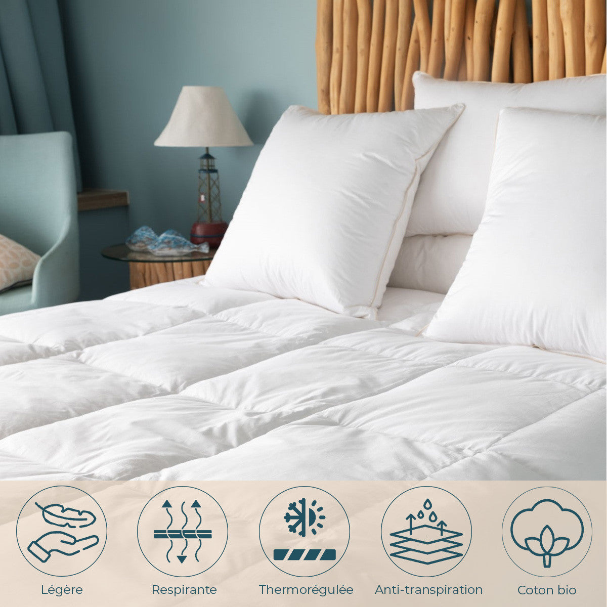 Couette ETE canard, Taille couette: 240x220 cm