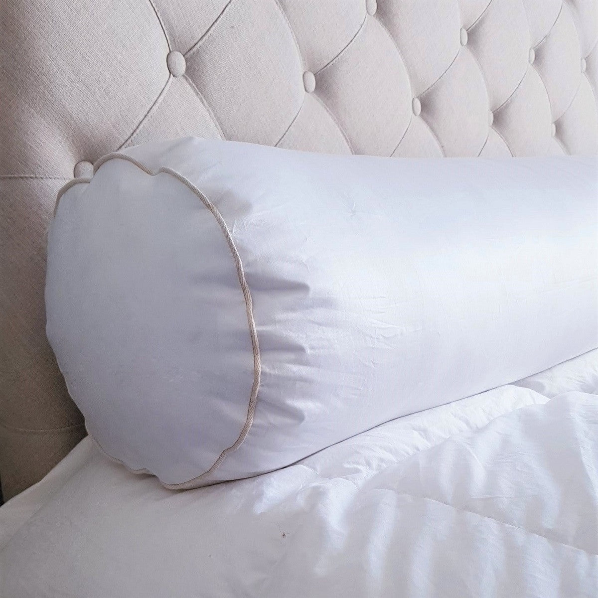 Traversin 180 cm - MOELLEUX - 90% duvet de canard - coton BIO