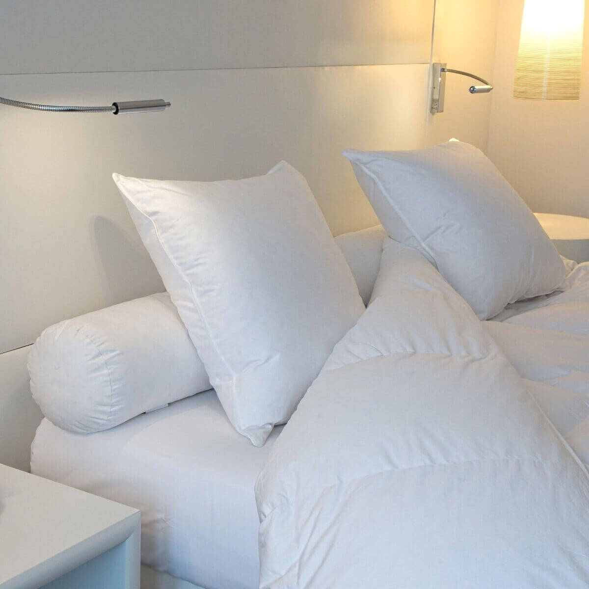 Traversin 140 cm - MI-FERME - 30% de duvet neuf de canard et 70% de plumettes